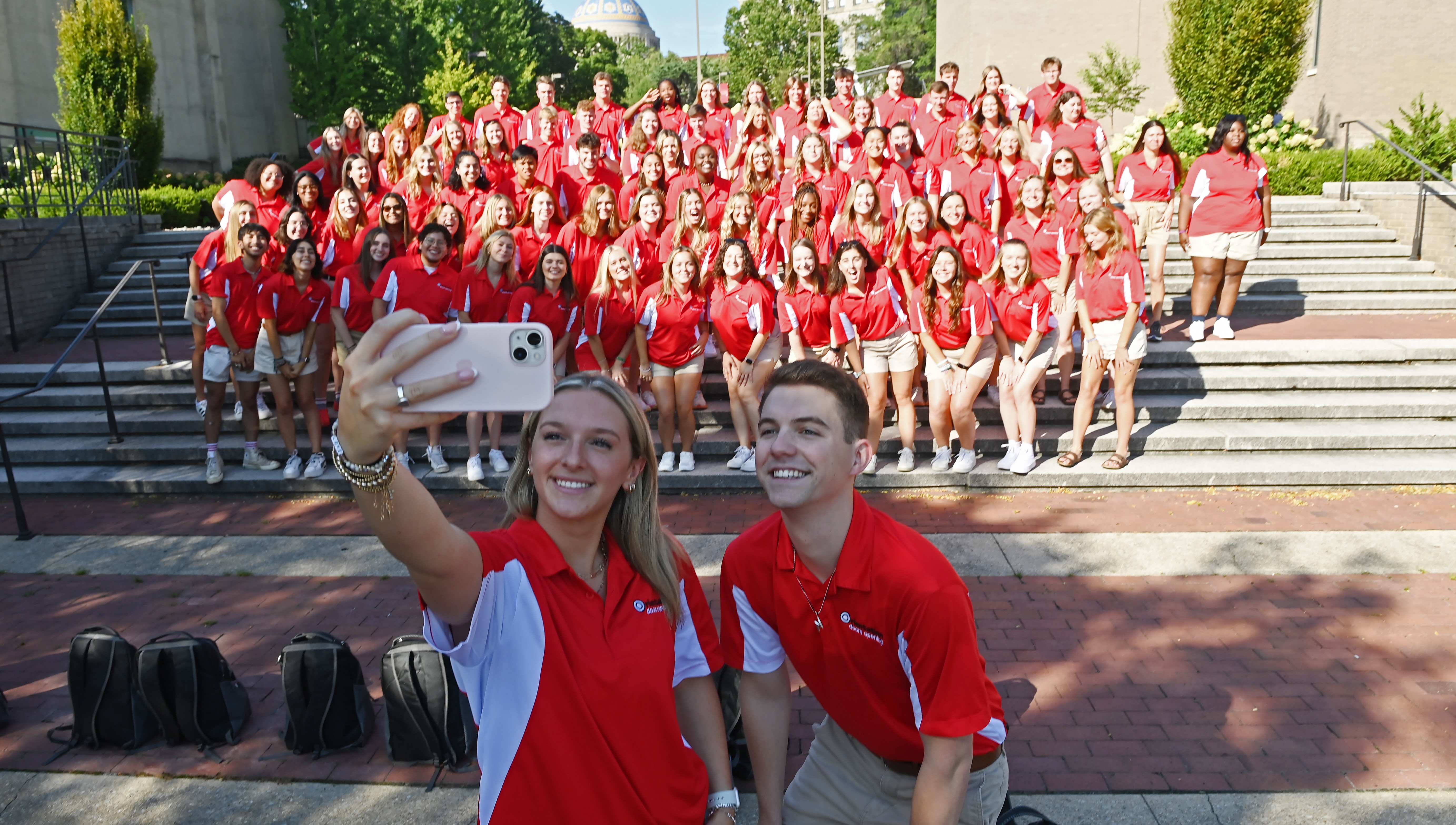 Orientation advisors posing for a group photo